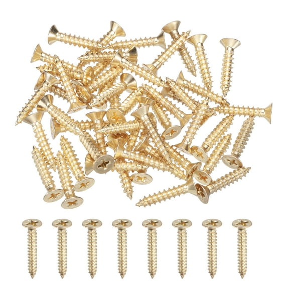 Uxcell 50Pcs ST4 x 25mm Pan Head Self Tapping Screws for Metal, Black