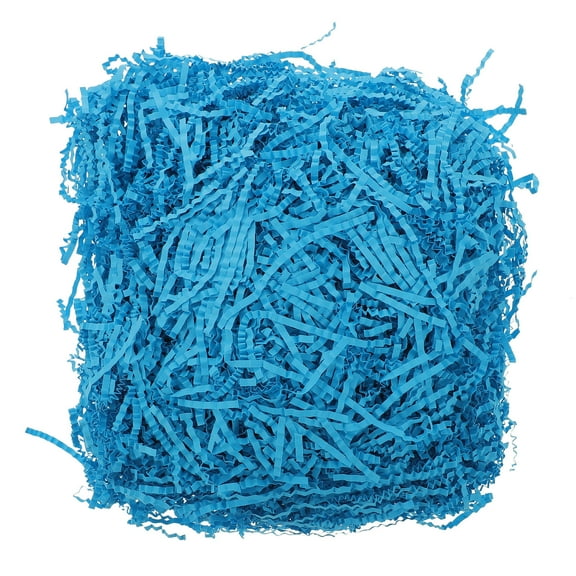 LOLIPPYY 1Pack of Shredded Packing Paper Blue Crinkle Shredded Paper for Parties 8.7*5.5in