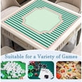 thumbnail image 3 of Green Stripe Mahjong Mat 31.5x31.5 Inch, Pink Stripes Decorative Frame Non-Slip and Noise Reduction Mah Jong Table Mat Cover Gifts for Mahjong Lovers Poker Board Games Dominoes, 3 of 5