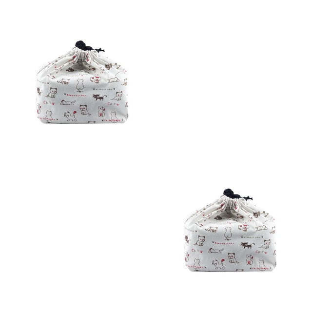 Inteprter estilo japonés bolsa con cordón bolsa de tela de algodón y lino colgante organizador elegante bolsa de almacenamiento Type6 NO6 Inteprter CBP078419