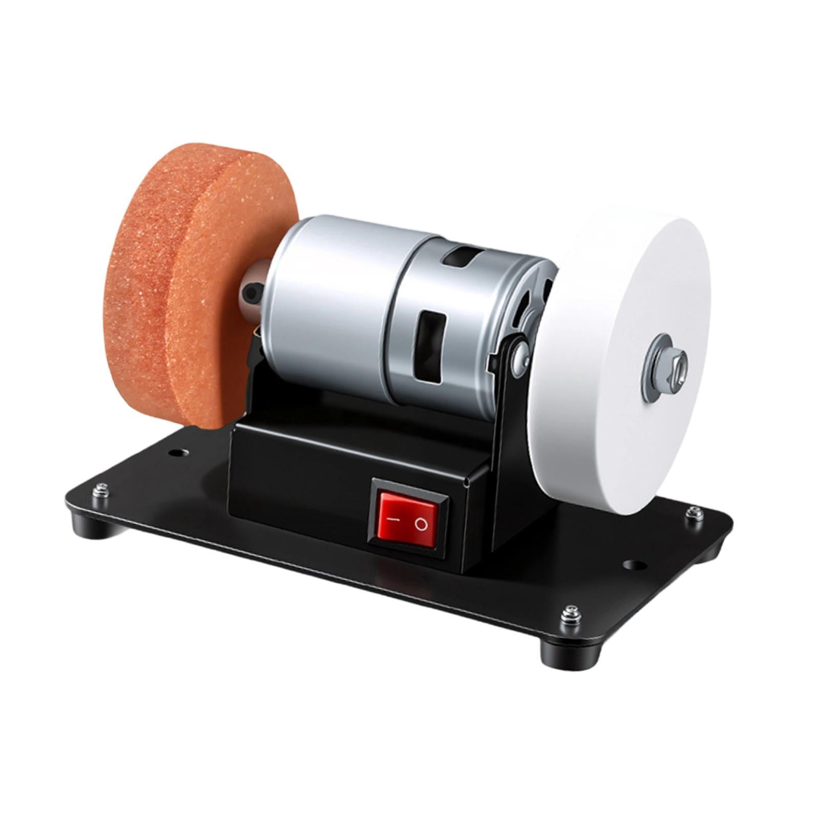 Miulika Mini Bench Grind Professional Electric Sharpener Benchtop Sander Multifunction Grinding Machine Metal Body Suitable for Desktop Work Crafting
