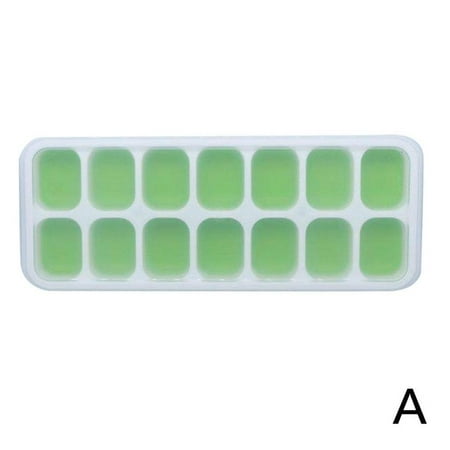 

Silicone 14 slot Ice Cube Tray Ices Jelly Maker Mold Trays with Lid for Whisky F7L8