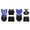 Blue Black, variant on Moggemol Kids Girls Gymnastics 3-Piece Sparkly Rhinestones Leotard Sports Tank Top and Shorts Set Blue Green 10