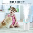 thumbnail image 4 of Humidifiers, 3L Humidifier for Bedroom (Lasts Up to 20 Hours), Air Humidifier with Color Changing Night Light for Home Office, 3 Mist Modes,2 Nozzles,Auto Shut Off, 4 of 5