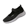 thumbnail image 3 of Domuza Women's Orthopedic Mary Jane Shoes, Breathable Mesh Non-Slip Sneakers, Comfort Lightweight Casual Nursing Walking Footwear for Daily Wear Black 8（EU-40）, 3 of 5