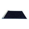 thumbnail image 2 of Ahgly Company Machine Washable Indoor Square Abstract Blue Contemporary Area Rugs, 3' Square, 2 of 4