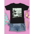 thumbnail image 3 of Life's A Beach - Vintage Palm Tree Emoji Youth's T-shirt, 3 of 4