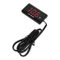 thumbnail image 3 of Voltímetro universal LCD para motocicleta, voltímetro impermeable ultrafino con soporte izquierdo DC12V rojo, 3 of 5