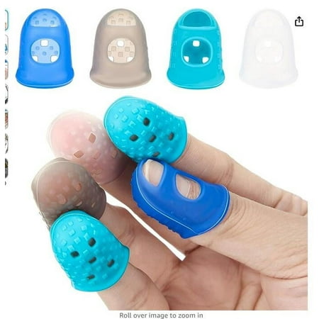 

10 pcs Silicone Fingers Tips Guard Guitar Fingertip Protector Finger Covers Silicone Finger Caps