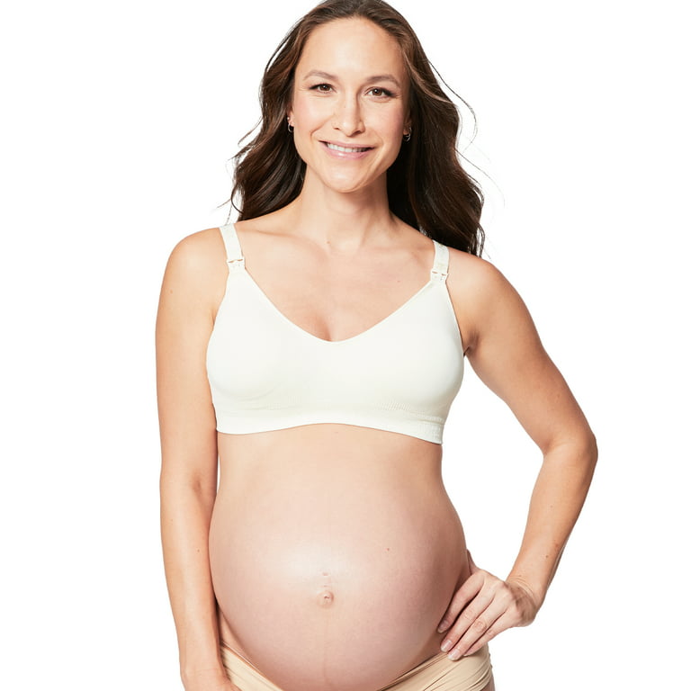 Cake Maternity Women's Maternity and Nursing Rock Candy Luxury Seamless  Contour Bra (with removable pads), Ivory, Small