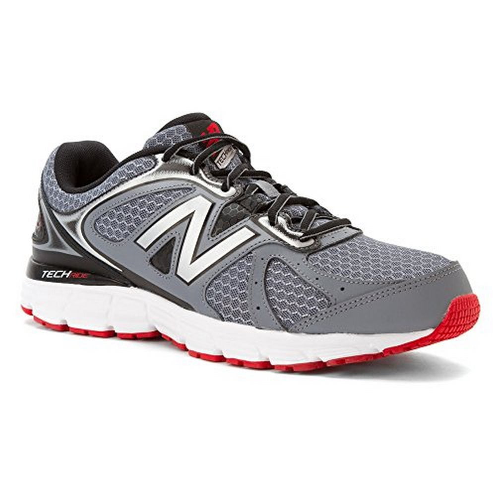New Balance - New Balance Mens Running Shoe, Grey / Black / Red, 8.5 4E ...
