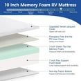 thumbnail image 6 of Extra Firm Mattress Full Size 10 Inch with Tencel Cover,Premier Cool Green Tea/Gel Memory Foam Mattresses in Box,Dual Side Medium Firm-Mattress for Back Pain,CertiPUR-US,Fiberglass Free,75'' x 54'', 6 of 6