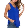 thumbnail image 3 of Anygrew Summer Womens Sleeveless Criss Cross Casual Tank Tops Garment Friendly Tanks Top, 3 of 8