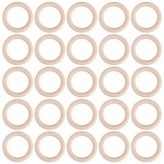 25 Pcs Natural Wood Rings 70mm Unfinished Macrame Wooden Ring Circles for DIY Craft Pendant Jewelry Making