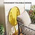 thumbnail image 4 of 3Pcs Folding Bistro Set, Foldable Patio Furniture Set with Premium Frame, Outdoor Bistro Table and Chairs Set of 2 for Patio, Garden and Balcony, Yellow, 4 of 9