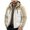 Khaki, variant on WRKEKC Winter Coats for Men Color Block Hooded Puffer Jacket Zip-Up Windproof Thick Warm Outerwear for Mountain Outdoor Activities