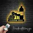thumbnail image 2 of Handmadetneonsign Custom Wine Bar Metal Wall Art LED Light, Personalized Wine Pub Name Metal Sign, 2 of 5