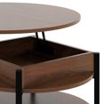thumbnail image 2 of FABATO Table Basse Ron avec Rangement et Compartiment Caché, Espresso, 2 of 12