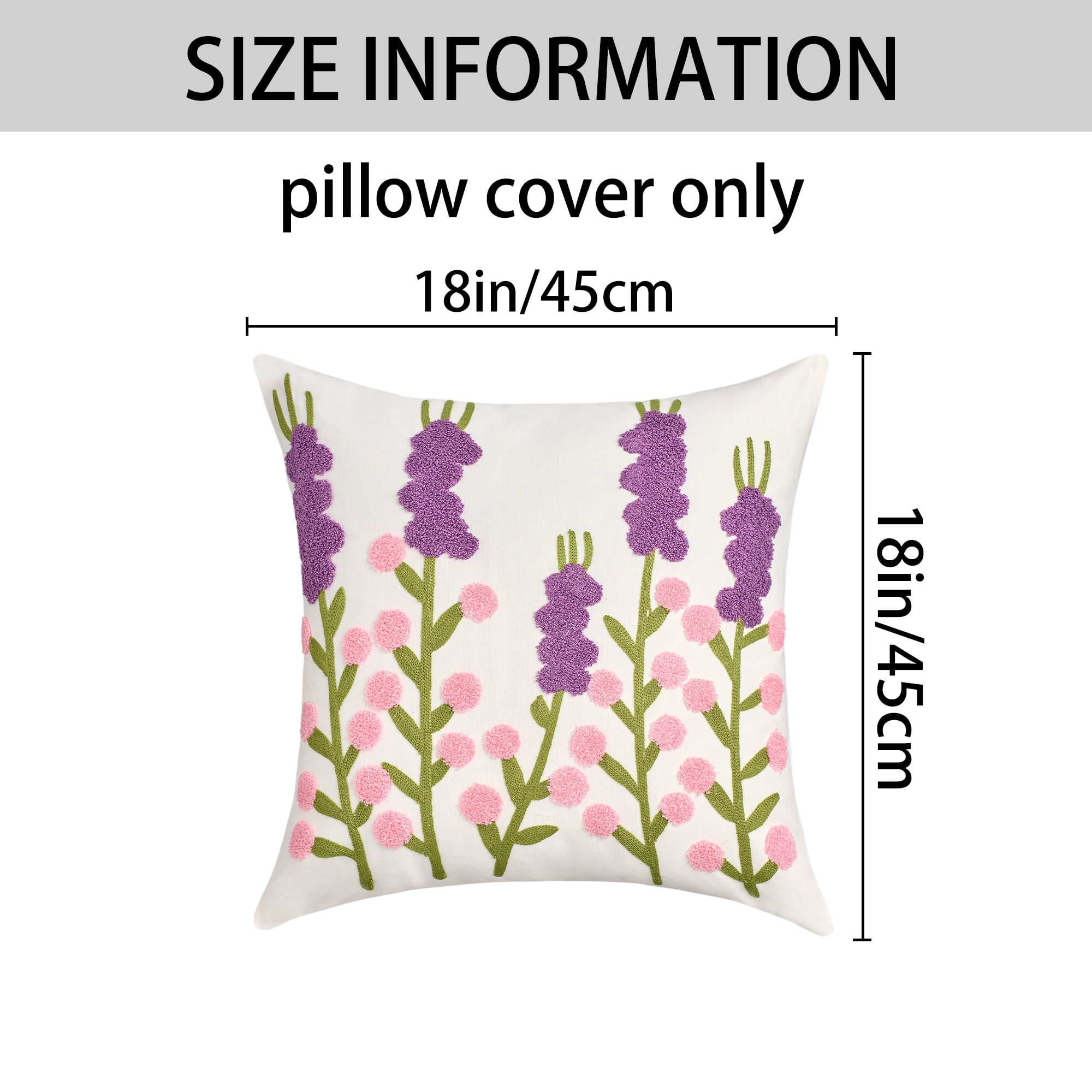 Unique Bargains Square Throw Pillow Covers Pack of 2 Multicolor Pattern 2 18" x 18"