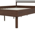 thumbnail image 5 of Roundhill Furniture Wyller Rubberwood Platform Bed, Natural Walnut Finish, Queen, 5 of 10