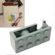 thumbnail image 4 of Tape Dispenser Cute Building Block Shape Easy Cutting Desk Tape Holder for School Office Study Room Green, 4 of 4