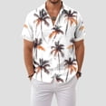 thumbnail image 2 of Mens Hawaiian Shirt Short Sleeve Button Down Shirts Tropical Floral Summer Beach Shirts,S-3XL, 2 of 7