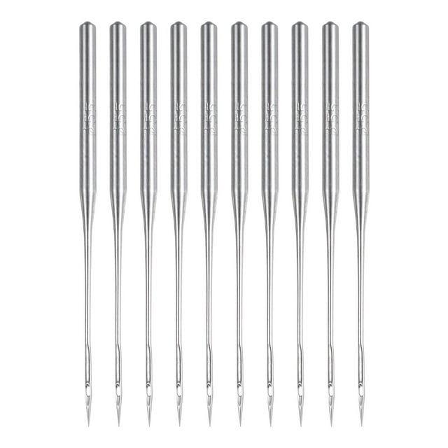 10 Pcs Agujas de Máquina de Coser Tamaño 7/55 Agujas Universales de Punta Regular para Manualidades DIY de Costura en el Hogar