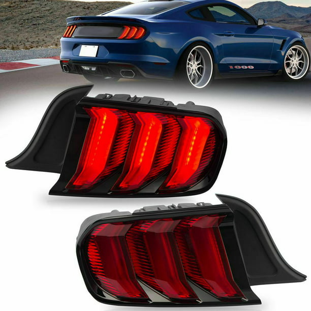 VLAND Red Tail Lights for 2015-2020 Ford Mustang W/ & 5Modes - Walmart.com