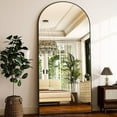 thumbnail image 6 of Anyrose 78"x 35" Arched Full Length Mirror Floor Mirror with Stand Wall-Mounted, Black, 6 of 6