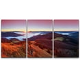 thumbnail image 3 of PixonSign Canvas Print Wall Art Set Mountain Peaks in The Red Sunlight Nature Wilderness Photography Realism Southwest Scenic Relax/Calm Multicolor Ultra for Living Room, Bedroom, Office - 24"x36"x3, 3 of 5