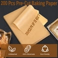 thumbnail image 3 of Behome 200 Pcs Parchment Paper Baking Sheets, 12 x 16 Inches Non-Stick Unbleached Precut Baking Parchment for Baking Grilling, Air Fryer, 3 of 8