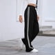 thumbnail image 5 of Pantalones Deportivos de Pierna para Mujer, Informales, de Cintura Alta, Rectos, con Cordón y Bolsillos Negro L, 5 of 9