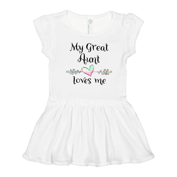 Inktastic My Great Aunt Loves Me- Heart Girls Toddler Dress