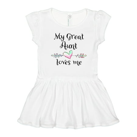 

Inktastic My Great Aunt Loves Me- Heart Girls Toddler Dress