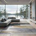 thumbnail image 2 of ODIKA 8'x10' Washable Area Rug Grey Abstract Under Vintage Geometric Distressed Pile Pixel for Living Room, Sectional, Family , Durable, Non-Slip, 2 of 7