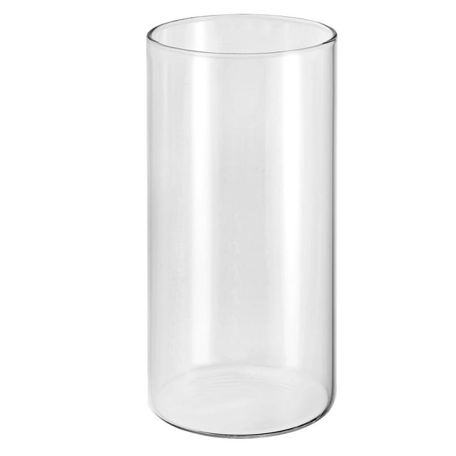 Uxcell 7.1"x3.3" Jarrón de cilindro de vidrio transparente para flores en la mesa, soporte para velas flotantes