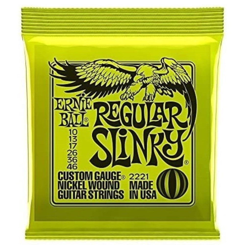 Ernie Ball Electric Guitar Strings 2221 Regular Slinky Nickel 10 To 46 2 Pack