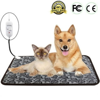 Electric Dog Cat Heating Mat iMounTEK 9 Heating Levels Pet Adjustable  Warming Blanket with 4 Timer Indoor Waterproof Pet Heated Mat with Chew