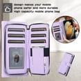 thumbnail image 2 of YEYKX Funda Tipo Billetera para Samsung Galaxy S21 Ultra de Pulgadas con Correa para Muñeca/hombro, 9 Ranuras para Tarjetas, Monedero con Cierre, Soporte de Cuero de Lujo, Funda Cell Phone a Cuadros, 2 of 10