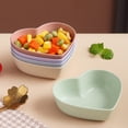 thumbnail image 3 of Queroig Dessert Dish Heart-shaped Stackable Drop Resistant Washable Sound Construction Pack Food Anti-deform Seasoning Plate for Dining Room, 3 of 7