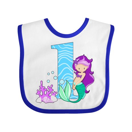 First Birthday- mermaid Baby Bib