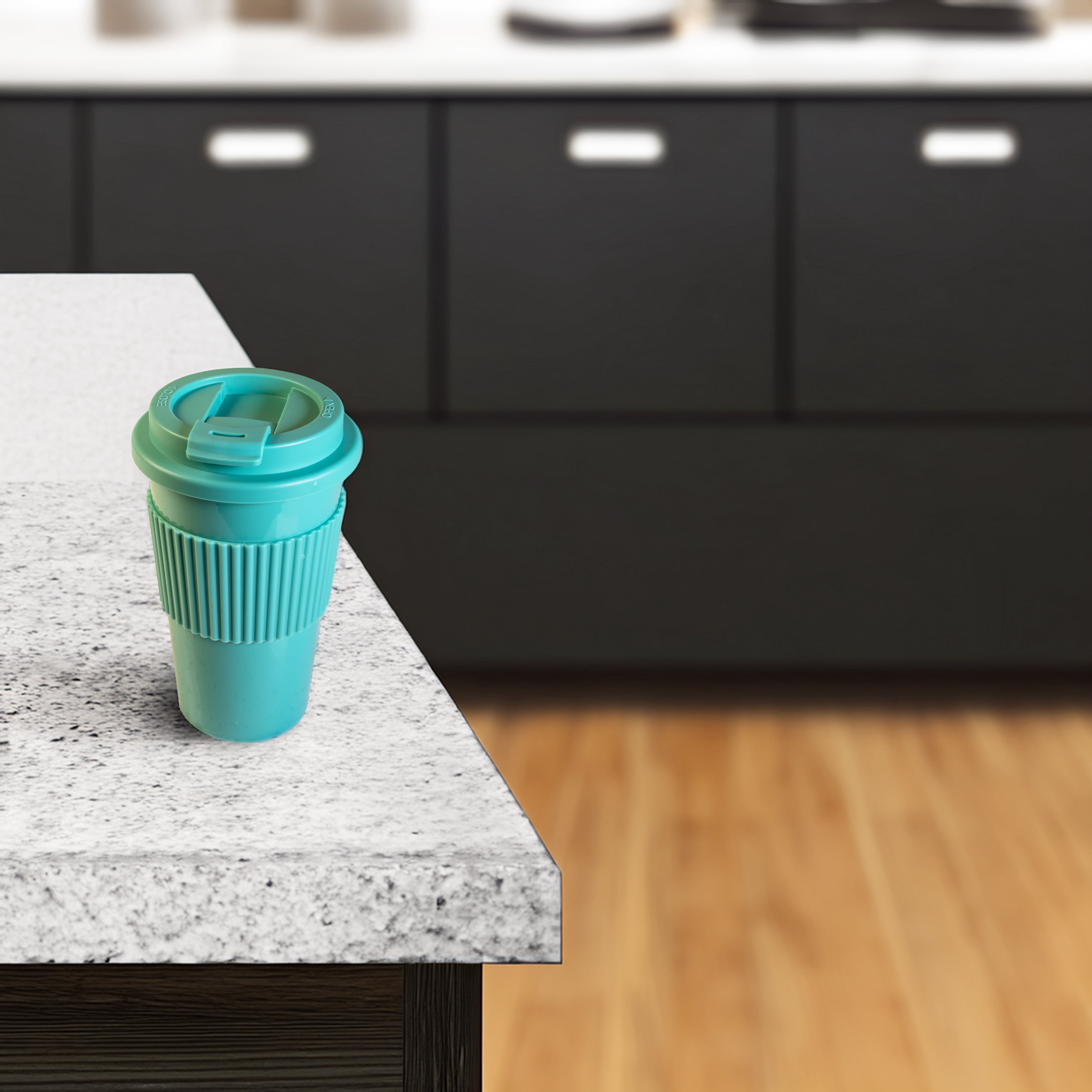 (11 pack) Mainstays 18oz Plastic To Go Coffee Tumbler, Blue Perfect for Your On-The-Go Beverages