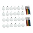 thumbnail image 4 of 24 Piezas Bolas de Navidad Colgantes Adornos Árbol Blankos Decorativos Pintables Shatterproof Material PP Función DIY para Pintar Colgantes Adecuados, 4 of 8