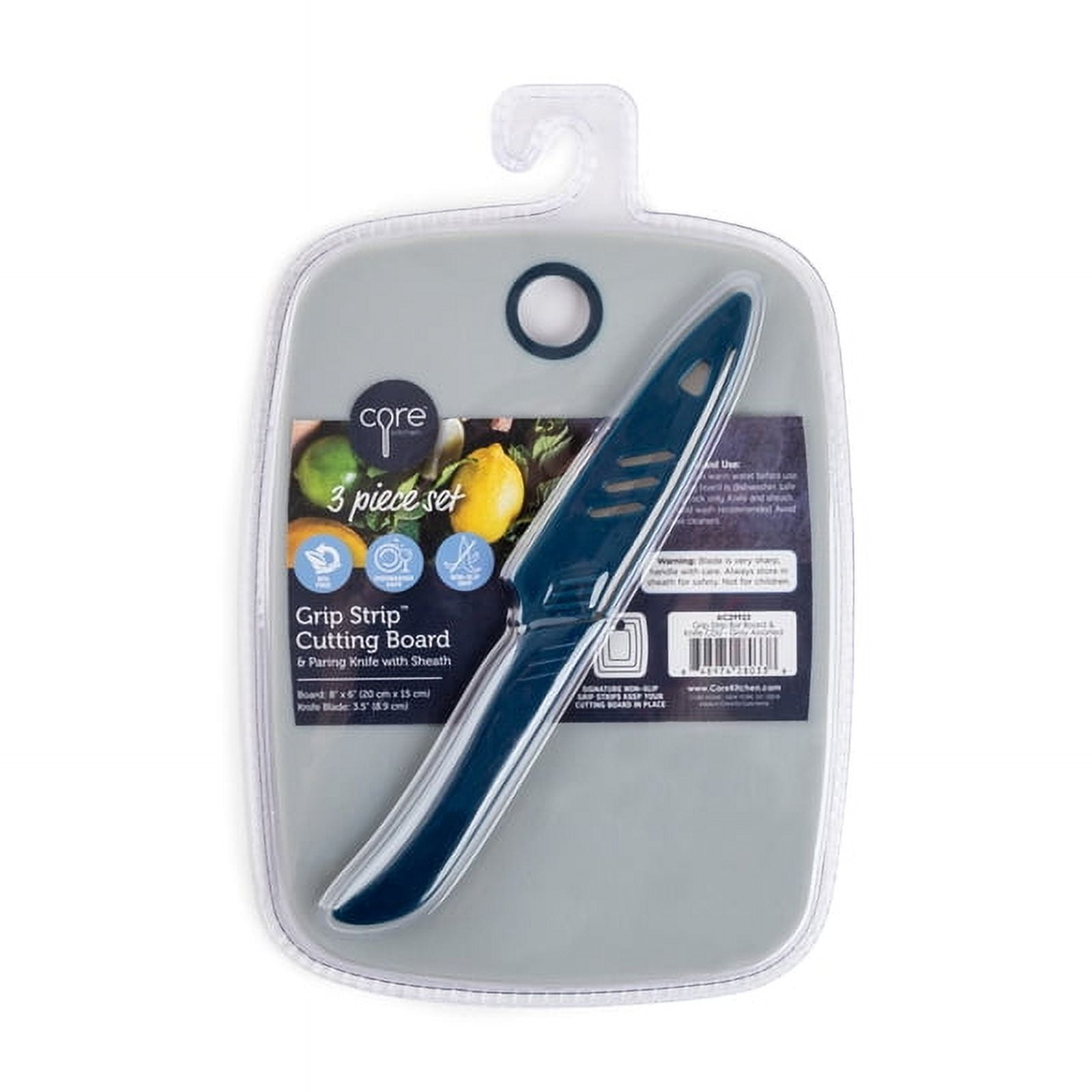 Core Kitchen Colored Cooking Polypropylene Cutting Board Set