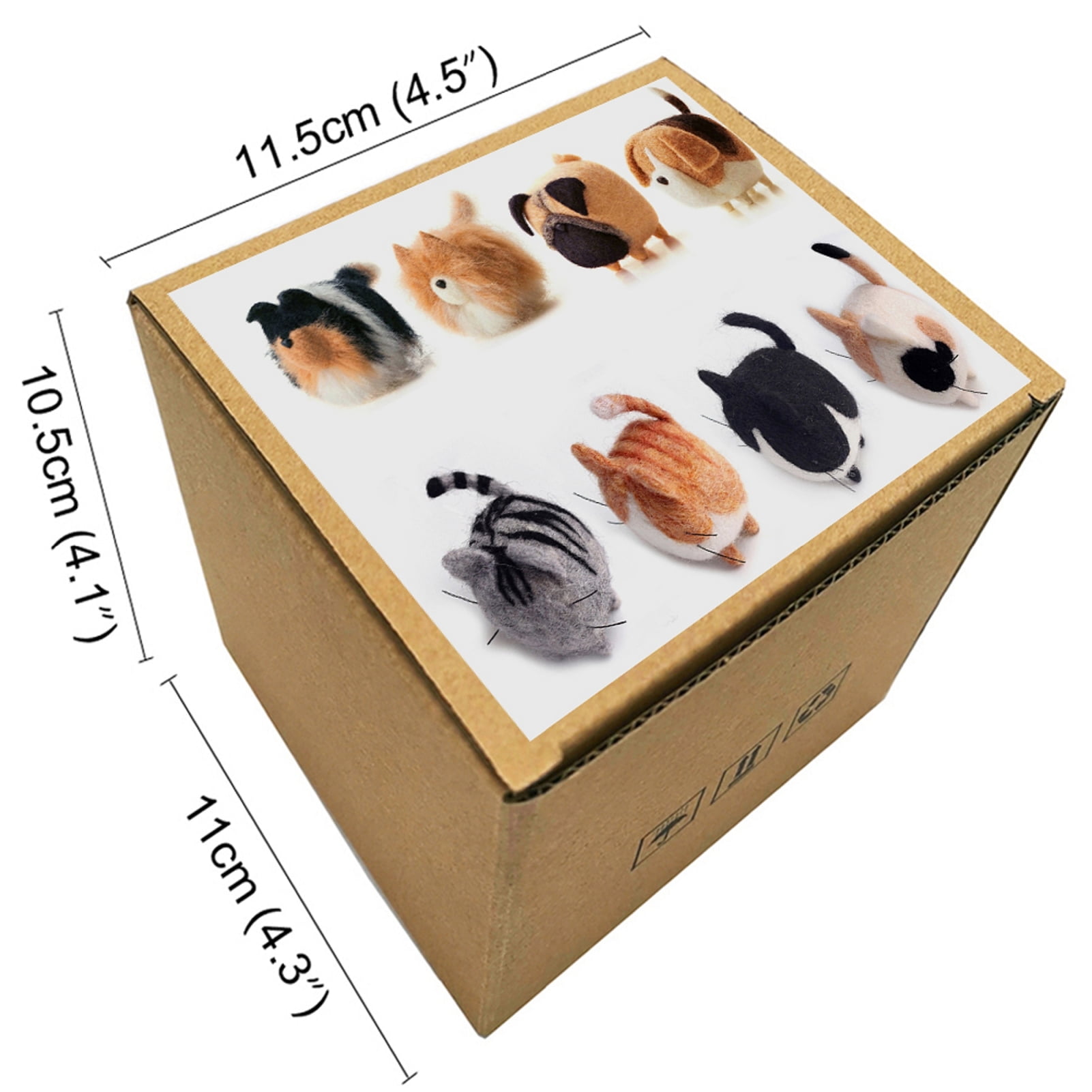 Feltsky 4 Cats and 4 Dogs Needle Felting Kits for Beginners Gift for Mother's Day Birthday
