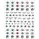 thumbnail image 2 of Evil Eye Nail Art Stickers Decals 4 Sheets Self-Adhesive Turkish Blue Eye Hand Eye of Fatima, 2 of 5