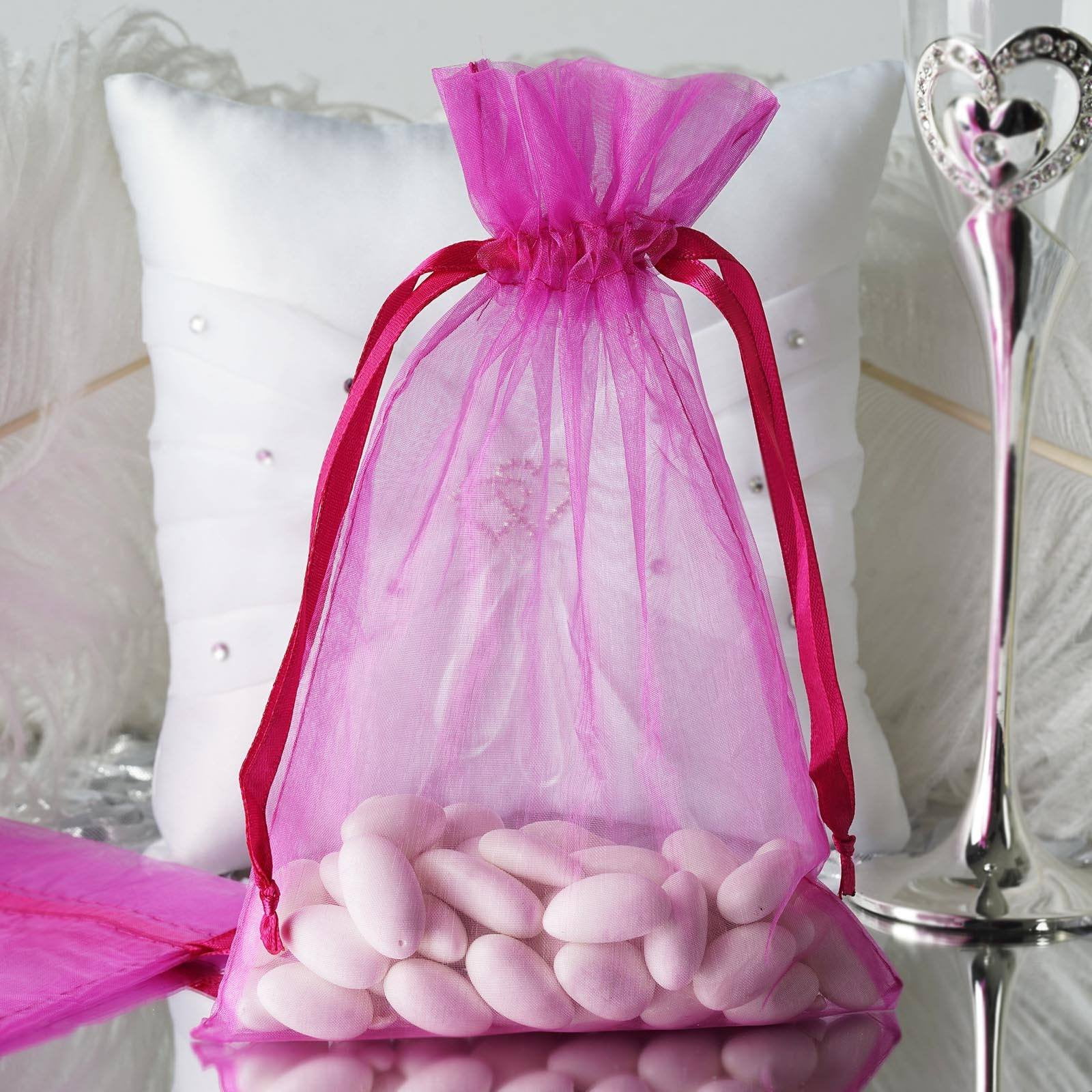 Efavormart 50PCS Organza Gift Bag Drawstring Pouch for Wedding Party ...