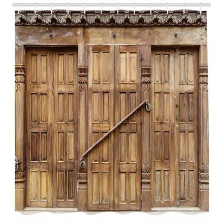 Rustic Shower Curtain Traditional Door In Nepal With Retro