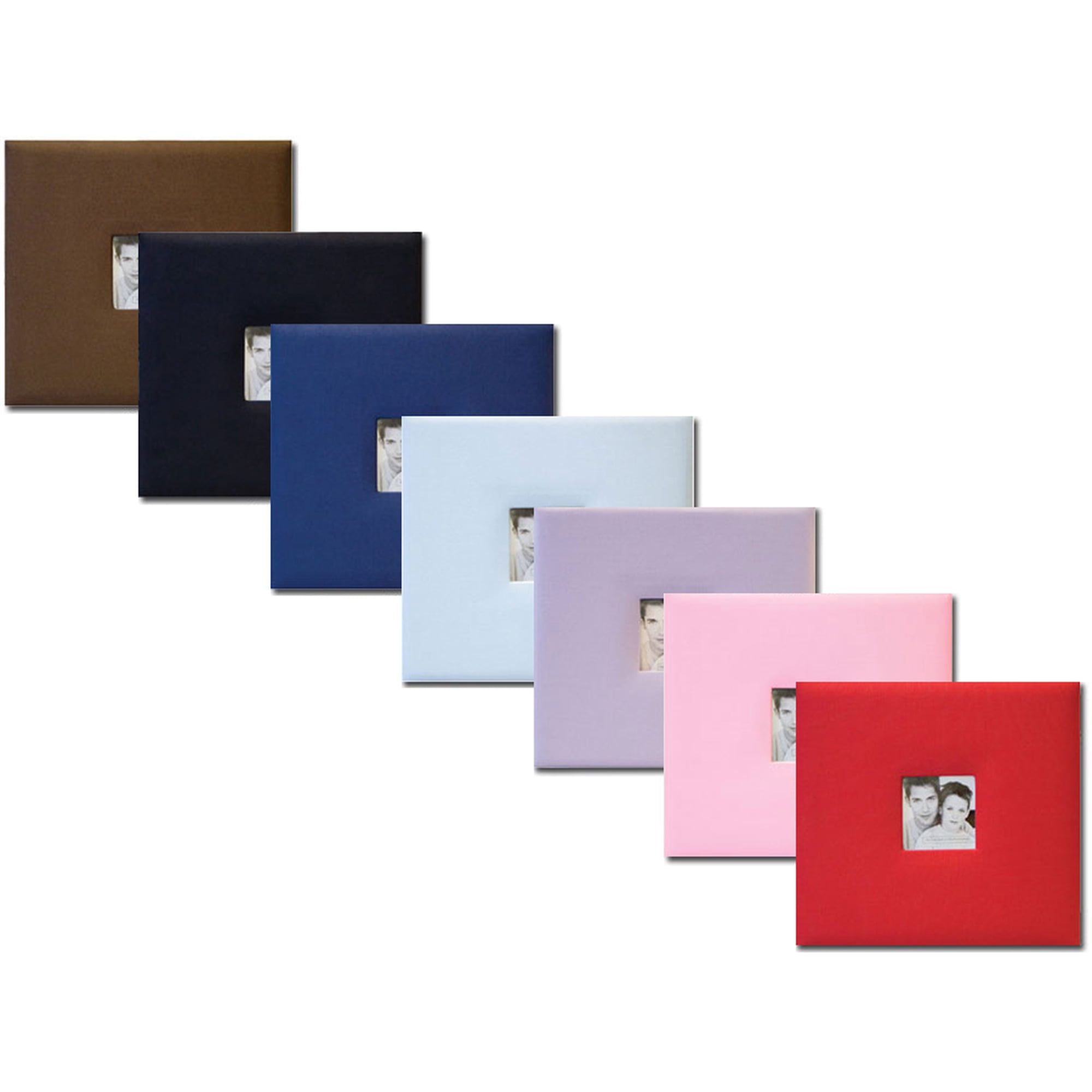 MBI Fashion Fabric Post Bound Album W/Window 8X8-Black