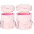 thumbnail image 4 of Valentines Flowers Box Handheld present Boxes Pink Color Round Cylinder Shape Flower Storage For Couples 2Pcs, 4 of 5